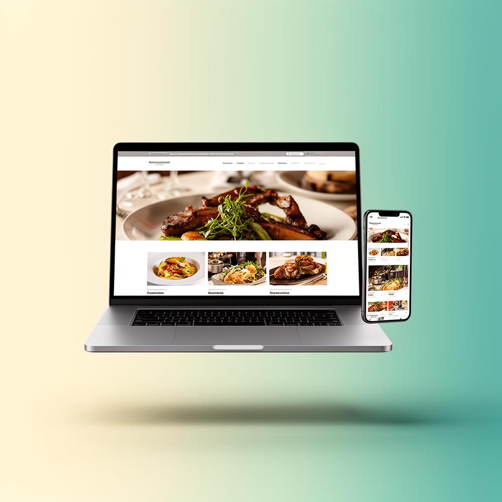 Modern website design mockup